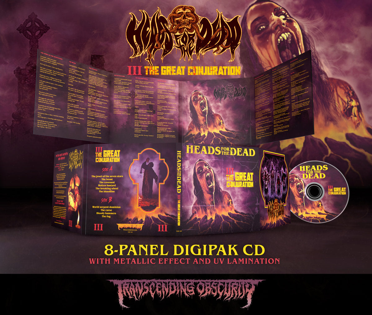 Heads For The Dead "The Great Conjuration Digipak CD" Limited Edition CD
