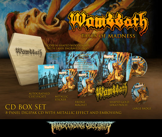 Wombbath "Tales Of Madness Coffin Box Set" Limited Edition CD