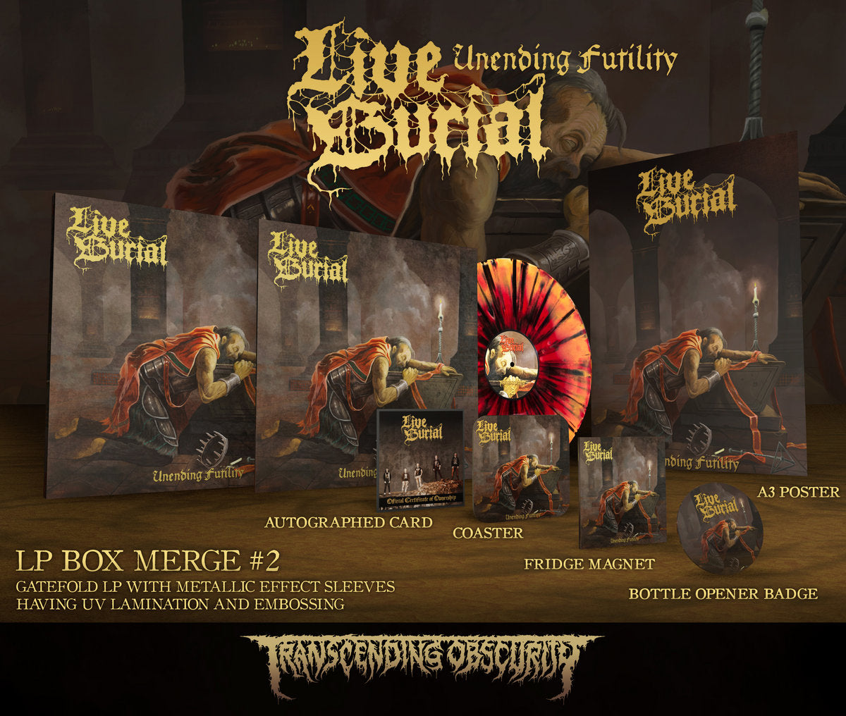 Live Burial "Unending Futility Merge #2 LP Box" Limited Edition Boxset