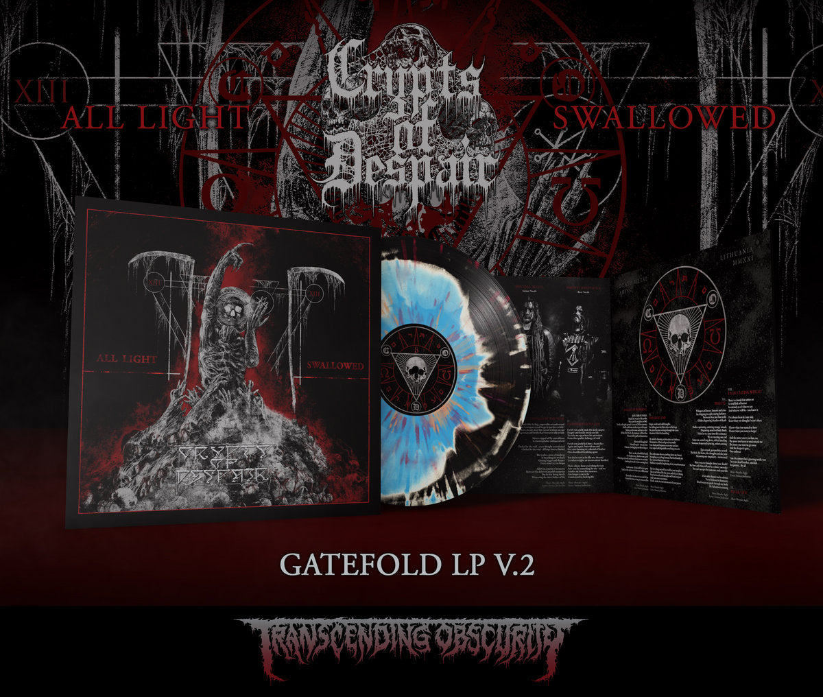 Crypts Of Despair (Lithuania) "All Light Swallowed Gatefold LP" Limited Edition 12"