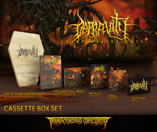 Depravity (Australia) "Grand Malevolence Coffin-Shaped Wooden Cassette Box Set" Limited Edition Boxs