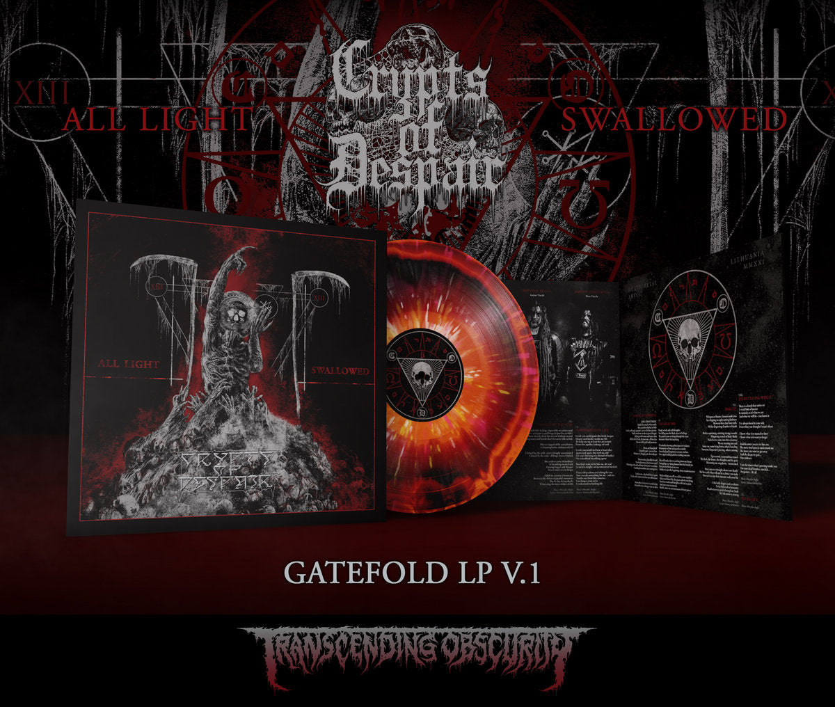 Crypts Of Despair (Lithuania) "All Light Swallowed Gatefold LP" Limited Edition 12"