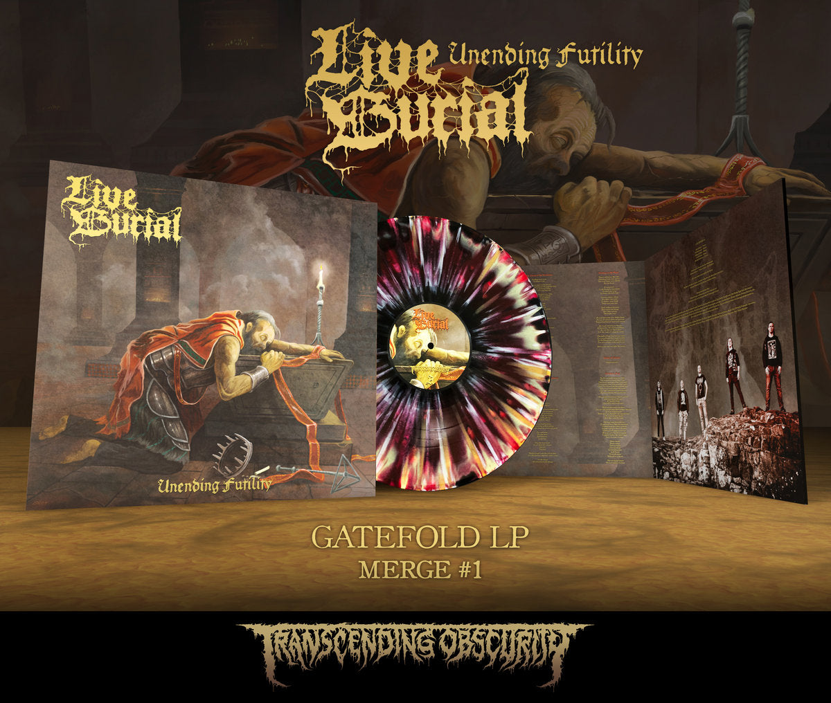 Live Burial "Unending Futility Merge #1 LP" Limited Edition 12"