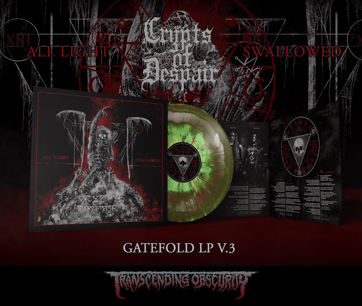 Crypts Of Despair (Lithuania) "All Light Swallowed Gatefold LP" Limited Edition 12"