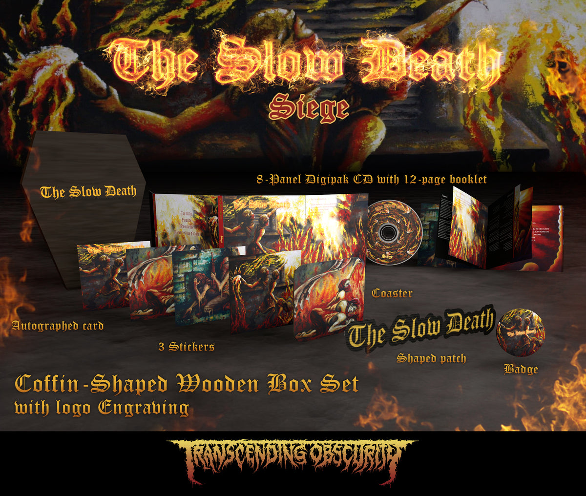 The Slow Death "Siege Wooden CD Boxset" Limited Edition Boxset